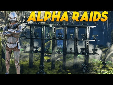 Raiding A Insane ALPHA Tribes Cave - ARK