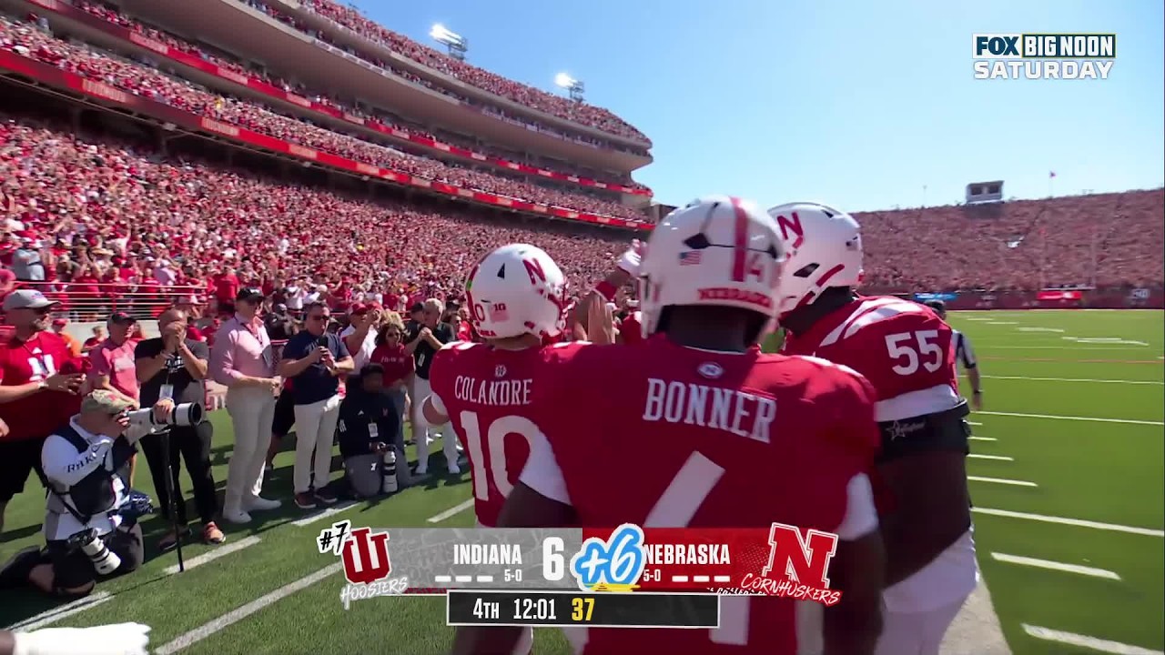 TOUCHDOWN DE ANTHONY COLANDREA | Indiana Hoosiers 6-17 Nebraska Cornhuskers | College Football