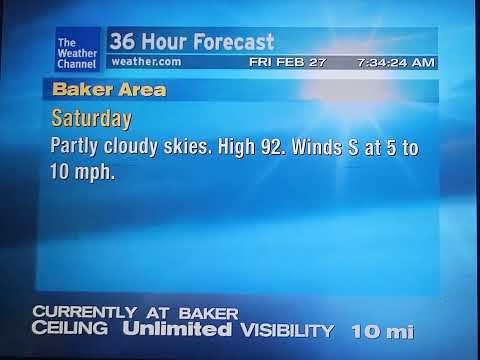 WeatherStar XL Simulator February 27, 2026 Baker CA
