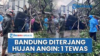 Hujan Deras & Angin Kencang Terjang Bandung, Reklame Tumbang hingga Pengemudi Tewas Tertimpa Pohon