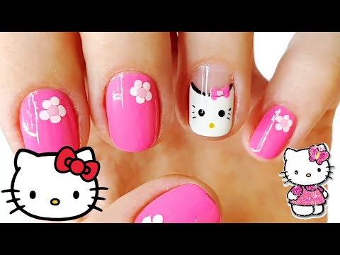Hello Kitty Nail Art | Cute Hello Kitty Nails
