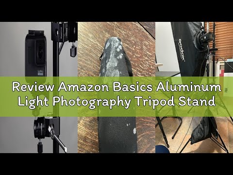 Review Amazon Basics Aluminum Light Photography Tripod Stand with Case - Pack of 2, 2.8 - 6.7 Feet,