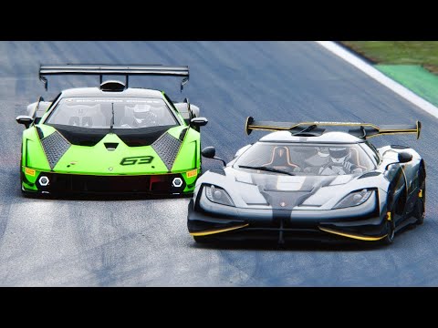 Koenigsegg One:1 GT 2022 vs Lamborghini SCV12 Essenza at Monza