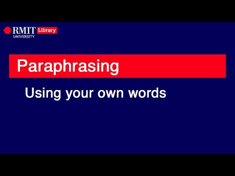 Paraphrasing