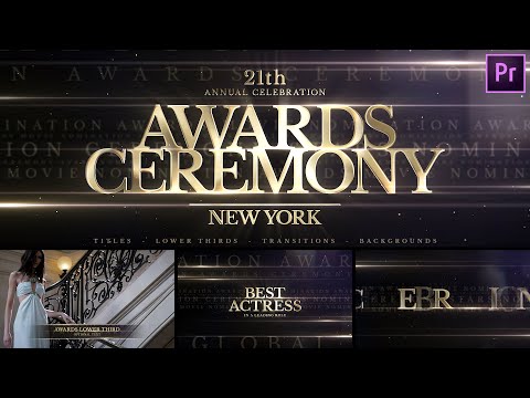 Awards Titles Golden Ceremony MOGRTs for Premiere Pro [ perfect for  impressive ceremony promo ]