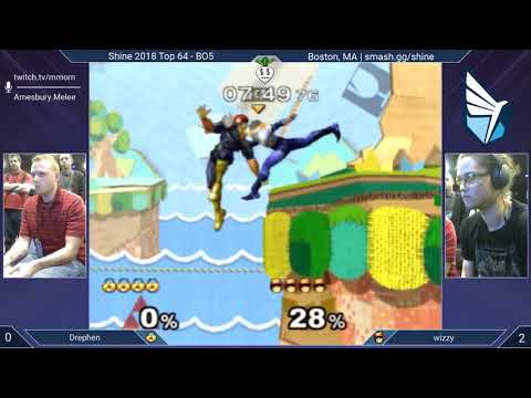 Shine 2018 SSBM - Drephen (Sheik) vs. Wizzrobe (C. Falcon) - Melee Top 64 WR1