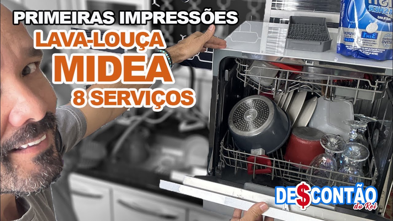PRIMEIRAS IMPRESSÕES | LAVA-LOUÇAS MIDEA 8 SERVIÇOS