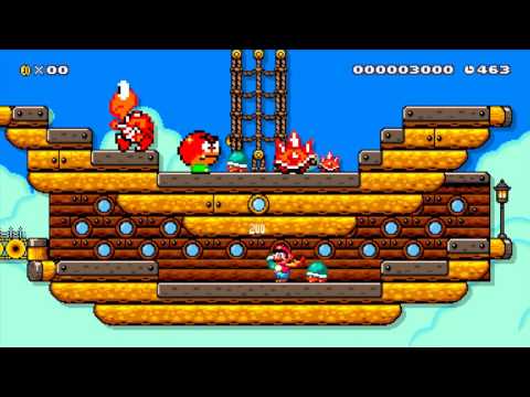 Super Mario Maker-King Wigglers Fiery Flip-Up!