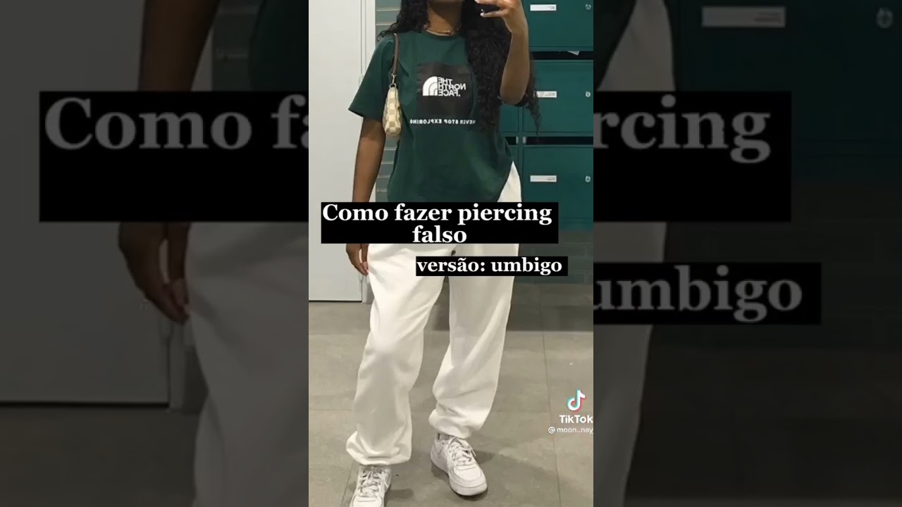 como fazer piercing falso #shorts (umbigo)