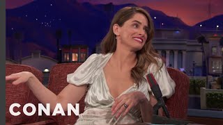 Amanda Peet Had Some White Wine Backstage  - CONAN on TBS