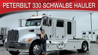 A preview image of the linked video showcasing 2008 Peterbilt 330 Schwalbe Hauler