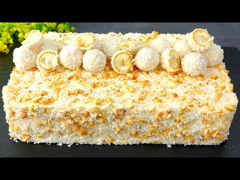 Raffaello Torte, so saftig und so lecker. Kuchen der auf der Zunge zergeht.