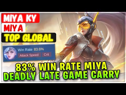 83% Win Rate Miya, Deadly Late Game Carry [ Top Global Miya ] Miyα KY - Mobile Legends Emblem Build