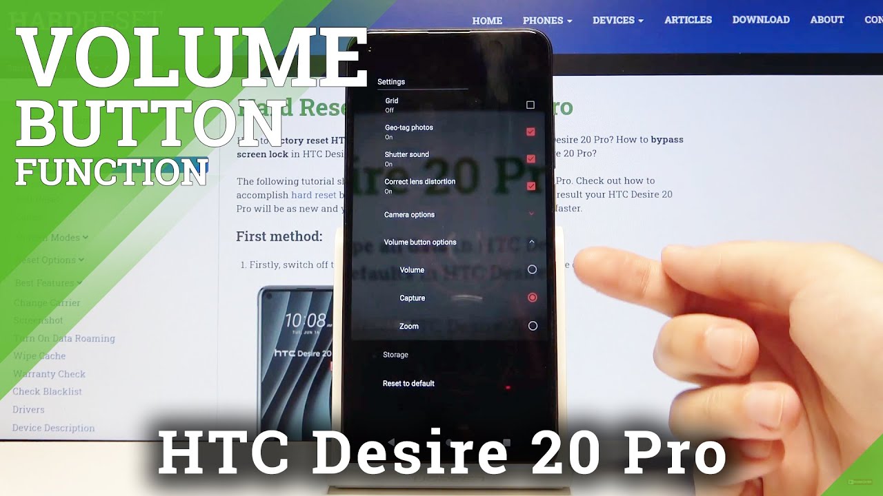 How to Change Volume Button Function in HTC Desire 20 Pro – Volume Keys and Camera