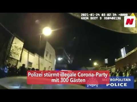Polizei stürmt illegale Corona Party mit 300 Gästen