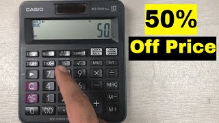 How to Calculate 50 Percent Off a Price on Calculator