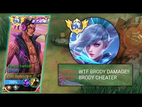SORRY MIYA YOUR ATTACK SPEED BUILD CANNOT BEAT THIS CHEAT BUILD BRODY | BRODY BEST BUILD | MLBB