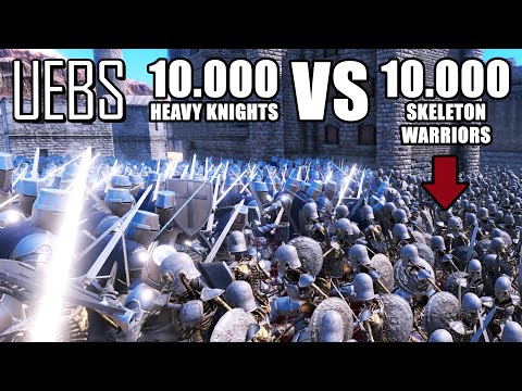Medieval VS Evil: 10.000 Heavy Knights VS 10.000 Skeleton Warriors | Ultimate Epic Battle Simulator