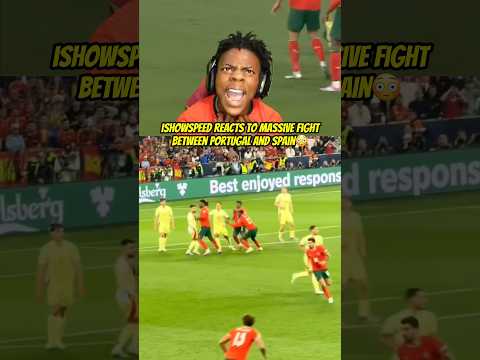 iShowSpeed reacts to massive FIGHT between Portugal and Spain😳