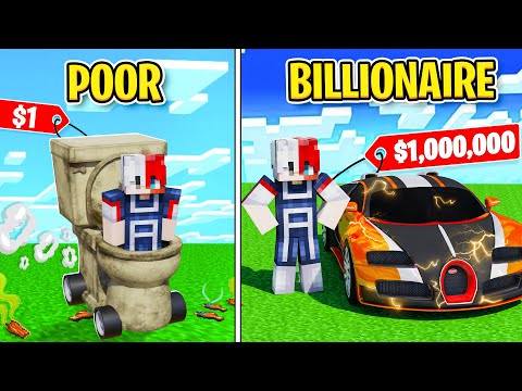 Buying 1$ Vs $1,000,000 Car In Minecraft !!