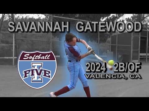 2024 Savannah Gatewood Second Base and Outfield Softball Skills Video -  I Five North