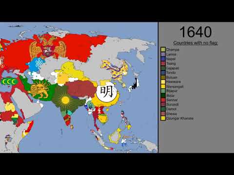 Asia : Timeline of National Flag 1440-2021