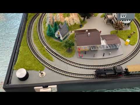 Z Scale Briefcase Set!  Our smallest model railroad for anywhere!  Marklin Tank Locomotive and Cars!