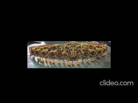 Golden vaddanam gold imitation jewelry