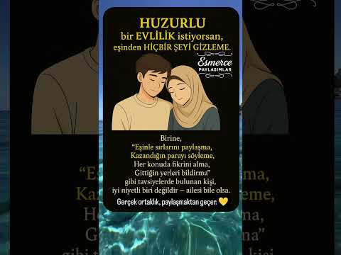 Eşinden sır saklamak, kalbine duvar örmektir. ✨