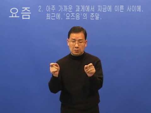 「요즘」의 한국수어 표현