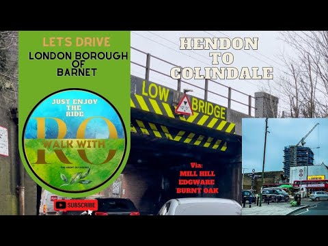 let’s Drive: HENDON TO COLINDALE via MILL HILL & EDGWARE #drivewithro #walkwithro