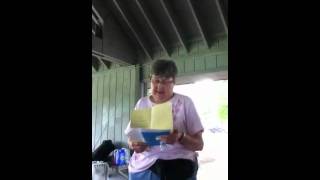 Gigi reading grandpas letter
