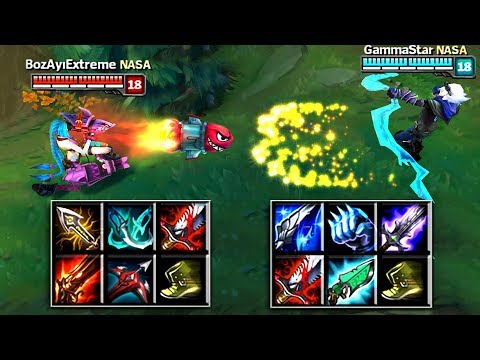 JINX vs EZREAL FULL BUILD FIGHTS & Best Moments!