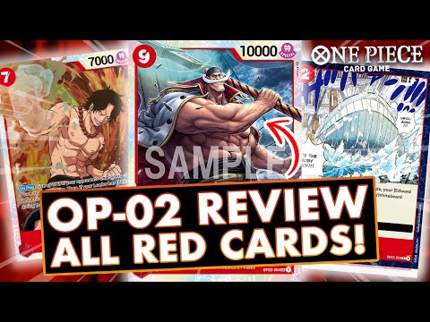 OP-02 ALL RED CARDS REVIEW! [PARAMOUNT WAR] - ONE PIECE CARD GAME
