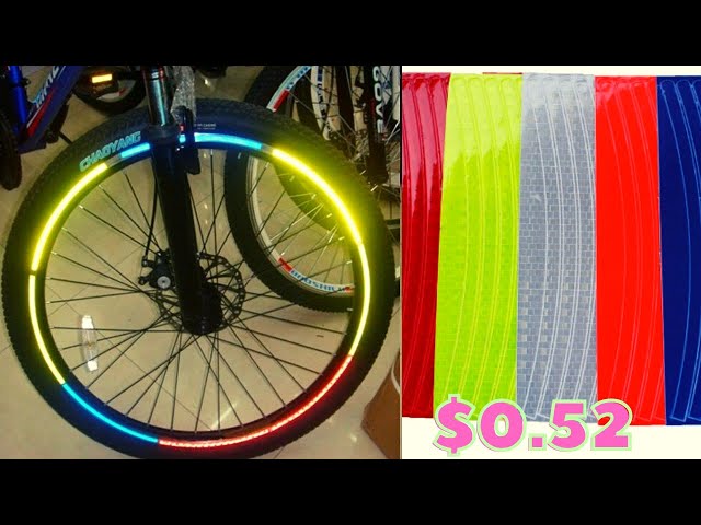 Vídeo relacionado con 42 pcs pegatinas reflectantes bicicleta, kit de calcomanías reflectantes, calcomanías adhesivas de visibilidad nocturna para casco, bicicleta, coche y cochecito, advertencia de seguridad al aire libre