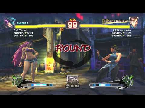 USF4- GxC Tsubaa (Poison) Vs RAID Valmaster (Chun~Li) XBL Ranked