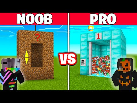 NOOB vs PRO: EN UZUN ASANSÖR YAPI KAPIŞMASI! - Minecraft
