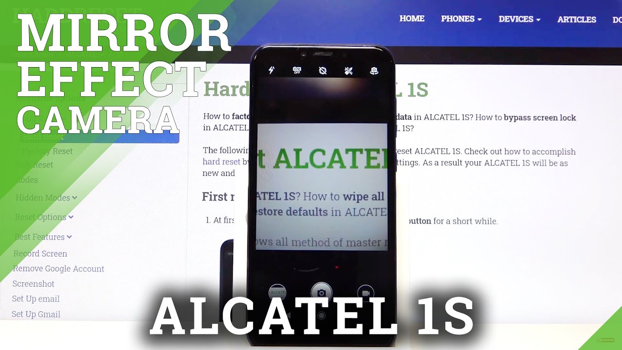 Disable and Activate Camera Mirror Effect - ALCATEL 1S