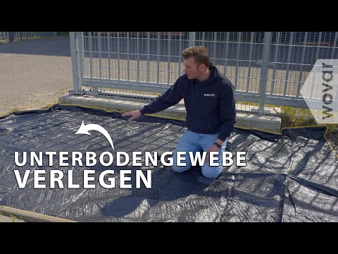 Laying weed control fabric: Instructions for underlay fabric & weed barrier