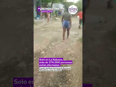 Cubanos salen con cubos y recipientes tras más de un mes sin agua en San Miguel del Padrón