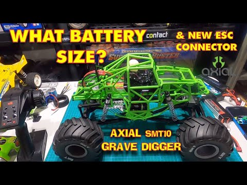Axial Grave Digger Monster Truck -  Axial SMT10 Battery Size