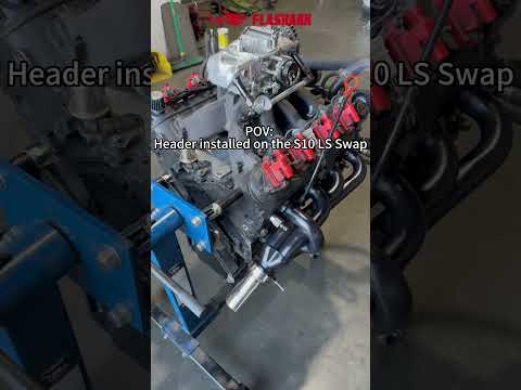 POV: Header installed on the S10 LS Swap project🎬