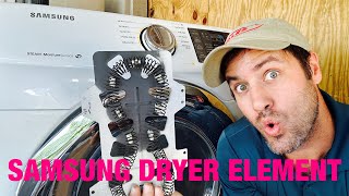 How to fix a Samsung dryer that's not heating and drying — bad element dc47-00019a