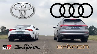 Audi e-tron 55 vs Toyota GR Supra