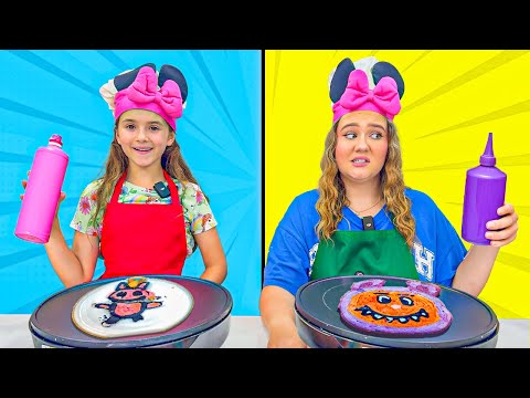 Ruby and Bonnie Pancake Art Challenge
