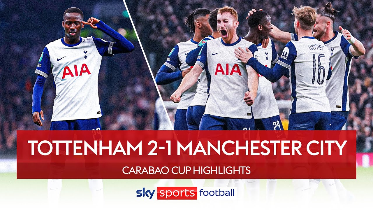Spurs KNOCK OUT Premier League champions 😨| Tottenham 2-1 Man City | Carabao Cup Highlights