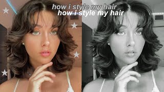how i style my short hair with bangs + layers 👼🏻🌼