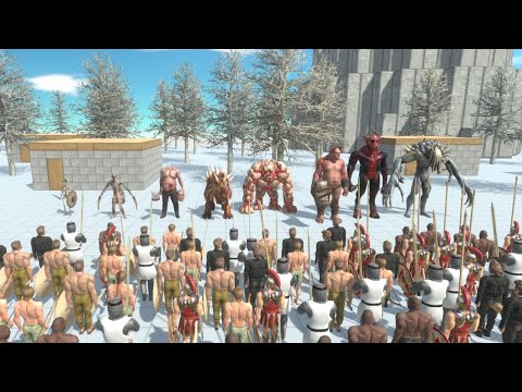 INFERNALS vs 100 Human Animal Revolt Battle Simulator