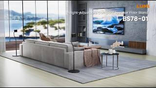 Height-Adjustable Compact Speaker Floor Stand | BS78-01 | LUMI