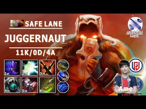 Juggernaut Safe Lane Carry | 7.31d | Arlington Major PSG.LGD.Ame Jug Play | Dota 2 Immortal Gameplay